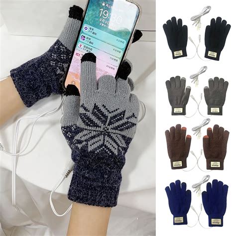 Electric Usb Heated Gloves For Men Women Camping Hand Warmers Winter Outdoor Heating Gloves For