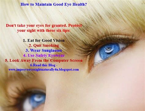 How To Maintain Good Eye Health Improve Eyesight Naturally