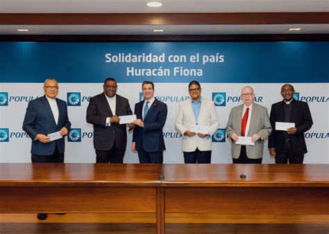 Banco Popular entrega aportes para afectados por huracán Fiona