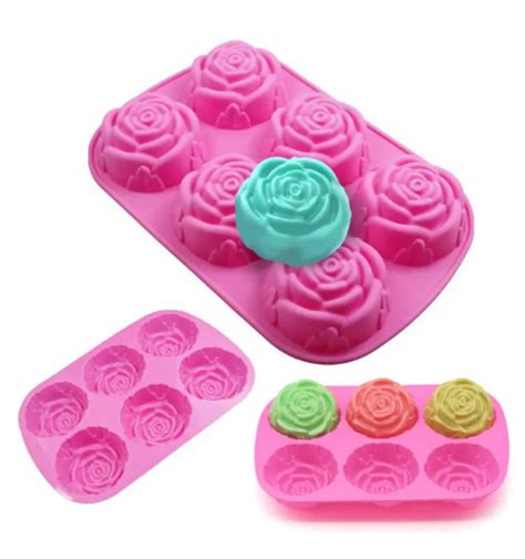 Molde De Silicona Rosas Insumos Cosmetica