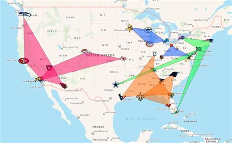 NFL teams by division and location : r/MapPorn