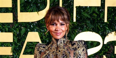Halle Berry Walked The Red Carpet In The Most Ornate Gold Naked Dress