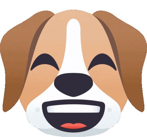 Big Smile Dog Sticker - Big Smile Dog Joypixels - Discover & Share GIFs