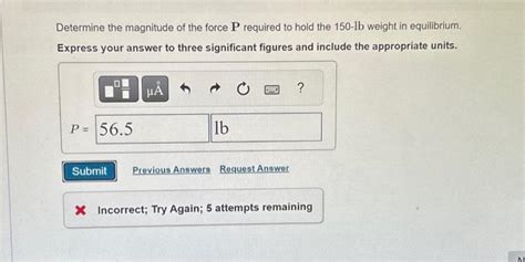 Solved Determine the magnitude of the force P required to | Chegg.com 