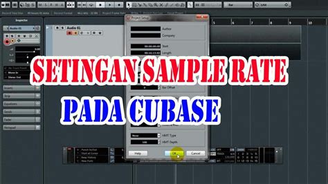 Cara Mengatur Sample Rate Di Cubase Dan Nuendo YouTube