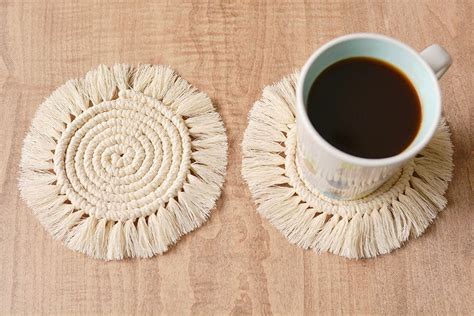 Diy Macrame Coasters One Little Project