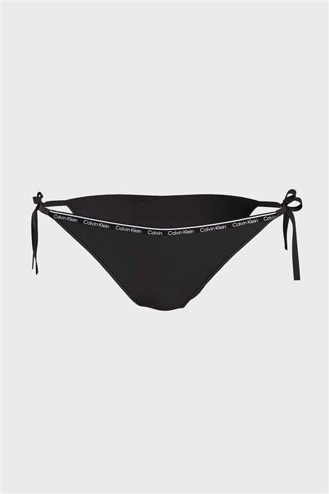 Calvin Klein Logolu Yanlardan Bağlamalı KW0KW01992BEH Bayan Bikini Altı