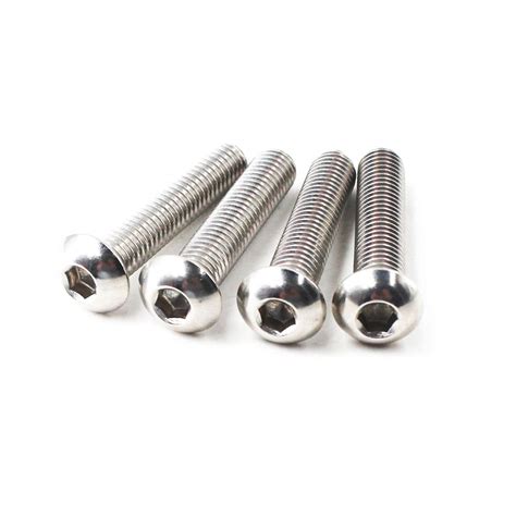 M X Button Head Hex Socket Drive Screws Stainless Steel Button