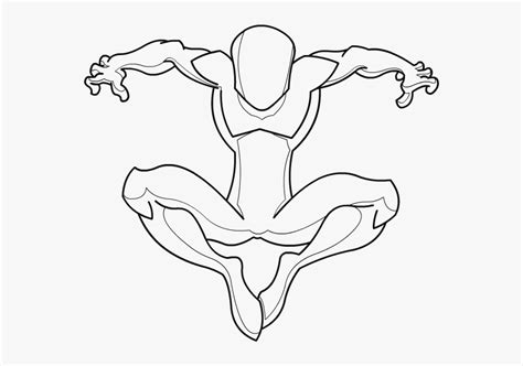 17 Images Of Anime Superhero Template - Drawing Spiderman Poses, HD Png Download , Transparent ...