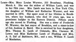 Mary Louise Wurster Lamb 1844 1922 Mémorial Find a Grave