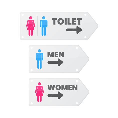 Premium Vector | Toilet or restroom signage