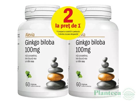 Pachet Ginkgo Biloba 100mg 2x60cp Alevia Pret 40 0 Lei Planteea