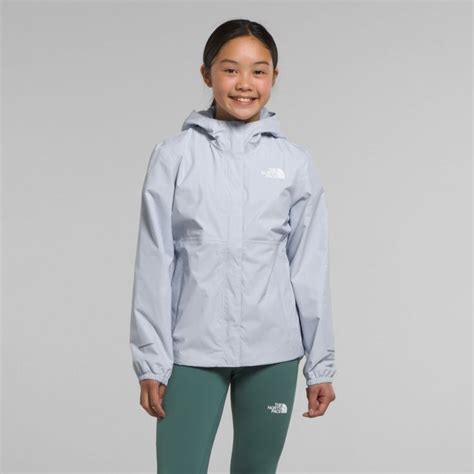 The North Face Girls Antora Rain Jacket Dusty Periwinkle