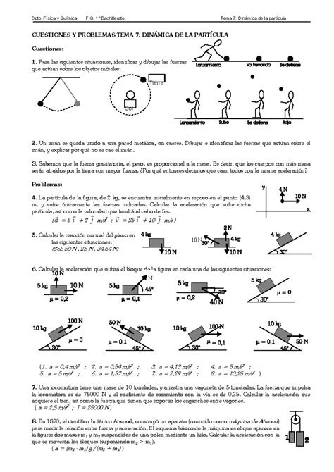 Ejercicios Din Mica Con Soluciones Dpto F Sica Y Qu Mica F