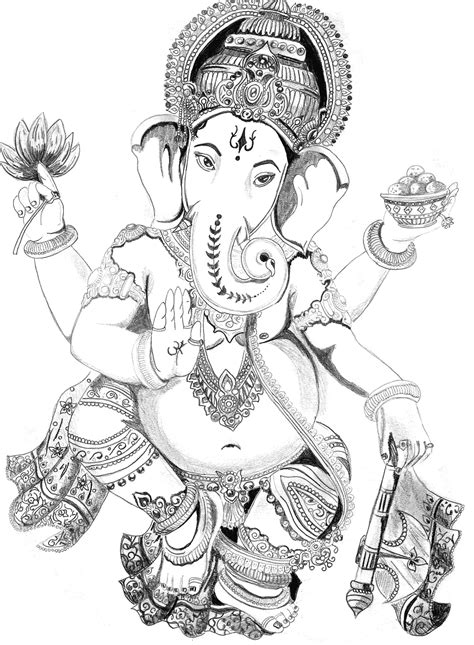 Ganesh Sketch For Kids at PaintingValley.com | Explore collection of ...