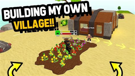 Building A Village In Roblox Castaway 🛖 Youtube