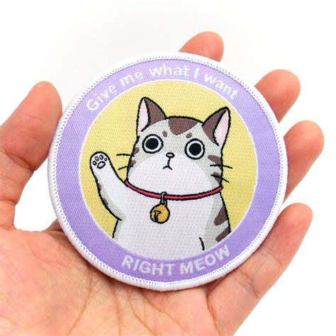 Inommnom Right Meow Cat Iron On Patch Inomnom