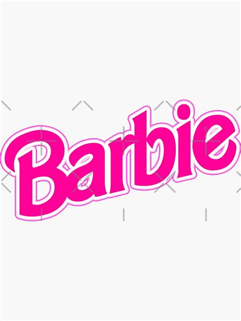 S Hot Pink Barbe Sky Blue Sticker For Sale By Dolls X Beauty Redbubble