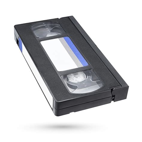 Premium Photo Black Vhs Video Tape Cassette Isolated On White Background