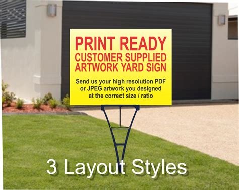 Custom Yard Sign Art Styles In H X In W Beautiful Etsy