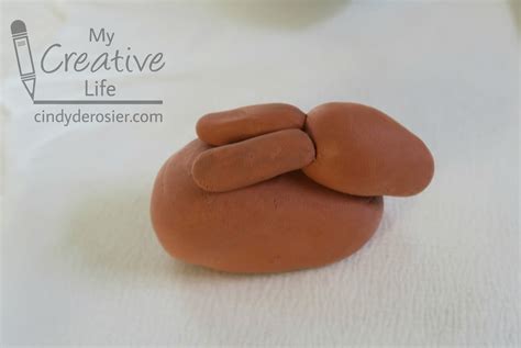 Cindy Derosier My Creative Life Bunny Week Clay Bunny Figurine