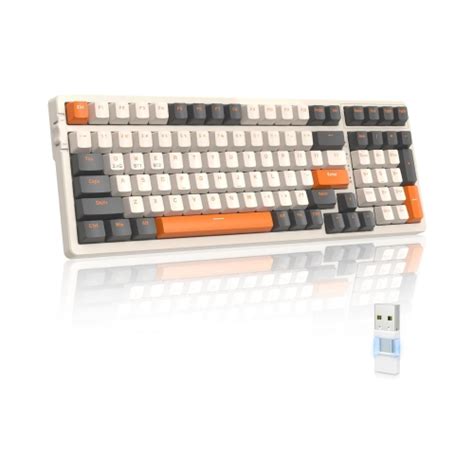 Wireless Mechanical Keyboard Dual Mode G Bt In Receiver Keys Hot Swappable Red