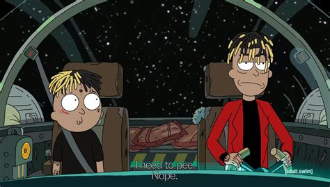 Juice Wrld X Xxxtentacion Rick And Morty Poster Etsy