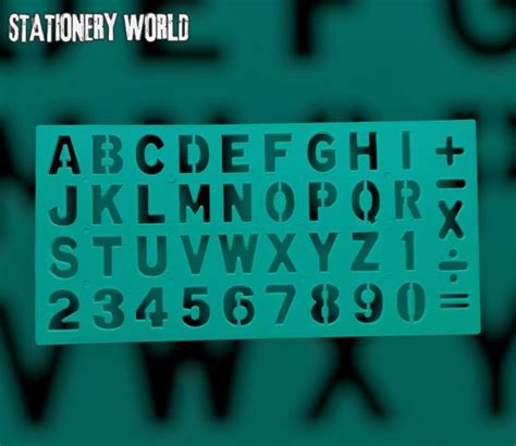 Alphabet Stencil Scale Capital Letters And Number Scale For Kids Darazpk