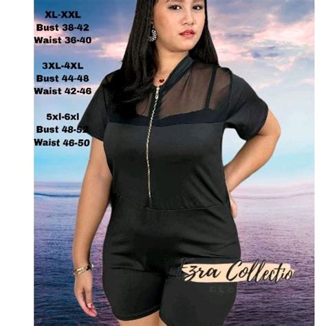 43 Ss Jumpshort Mesh One Piece Swimsuit L 6xl Shopee Philippines