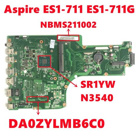 NBMS211002 Mainboard For Acer Aspire ES1 711 ES1 711G Laptop