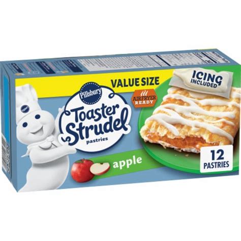 Pillsbury Apple Toaster Strudel Frozen Pastries, 12 ct / 1.95 oz - Kroger