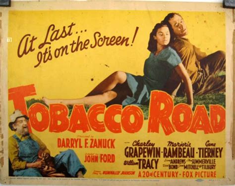 "TOBACCO ROAD" MOVIE POSTER - "TOBACCO ROAD" MOVIE POSTER