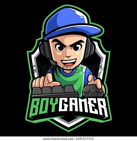 Gamer Esport Mascot Logo Design Stock Vector Royalty Free 2245557151