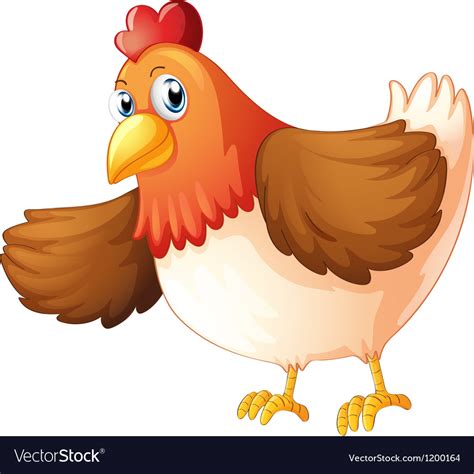 A big fat hen Royalty Free Vector Image - VectorStock