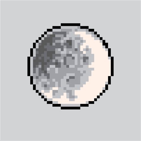 Pixel Art Illustration Moon Pixelated Moon Shiny Moon Pixelated For