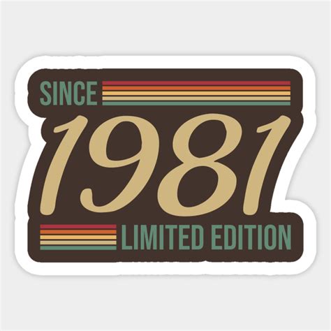 Vintage Since 1982 Limited Edition T 1982 Sticker Teepublic