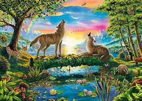 Puzzle Natureza do lobo 500 peças Puzzle Mania pt