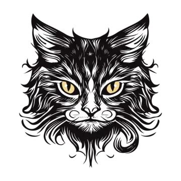 Cat Tattoo Art PNG Transparent Images Free Download | Vector Files ...