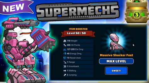 Supermechs New Item Maxed ⚡massive Shocker Feet⚡ Ranked 2vs2