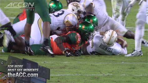 Miami Body Slams Georgia Tech Punter After Fake Punt Acc Must See