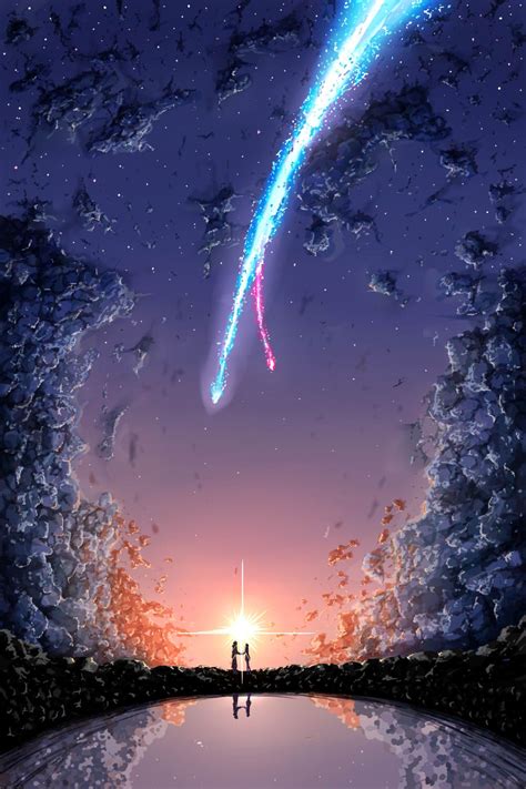 Incredible Your Name Movie Touching Through Space Poster iPhone 8 wallpaper #wallpap... #Space ...