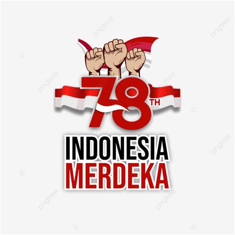 Hut Ri 78 Official Logo On Indonesia Independence Day 2023 With Flag ...