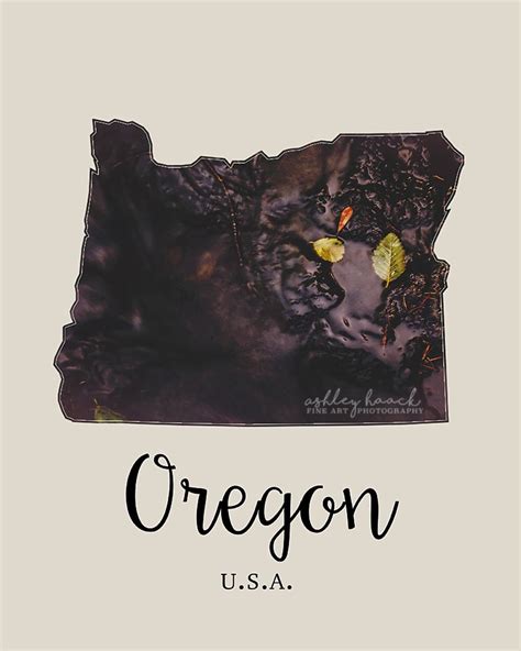 Home Decor Oregon State Typography Print Oregon Wall Art Etsy State