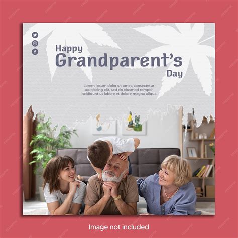 Premium PSD | A poster for grandparents day with the words happy ...