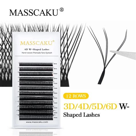 MASSCAKU W Shape Eyelash Extensions 3D 4D 5D 6D Premade Volume Fan