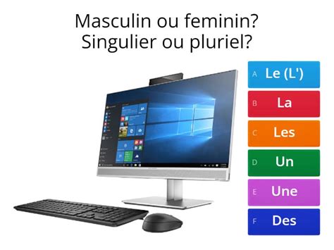 Pluriel Ou Singulier Quiz