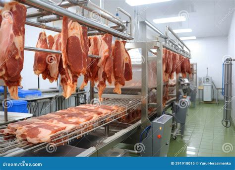 Meat Processing Plant Work Process For Meat Production Arrival Of