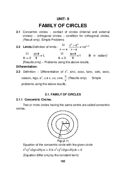 Equation Of A Circle Worksheet With Answers