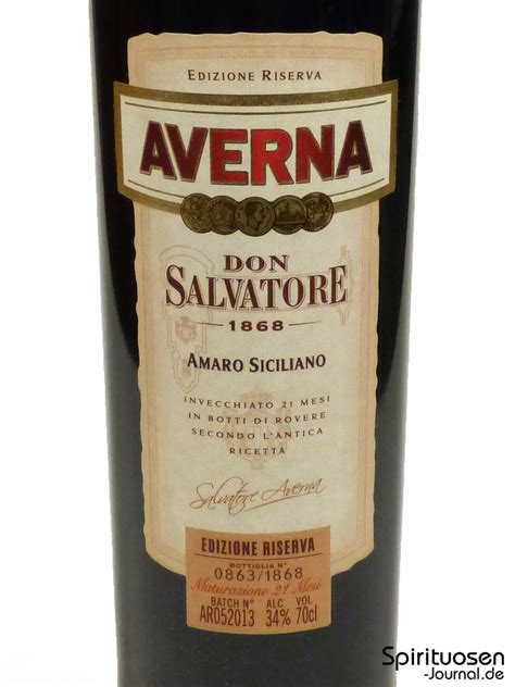 Test Averna Edizione Riserva Di Don Salvatore