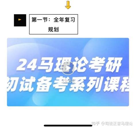 24马理论考研【初试备考系列】课程回放一：全年复习规划 知乎